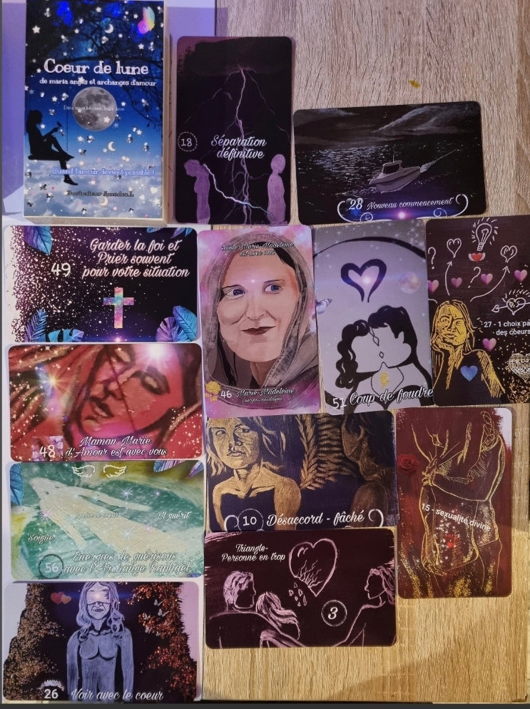 Oracle cœur de lune 🌙 Précommande expédiée entre fin Août - début septembre ) avec ou sans boîte