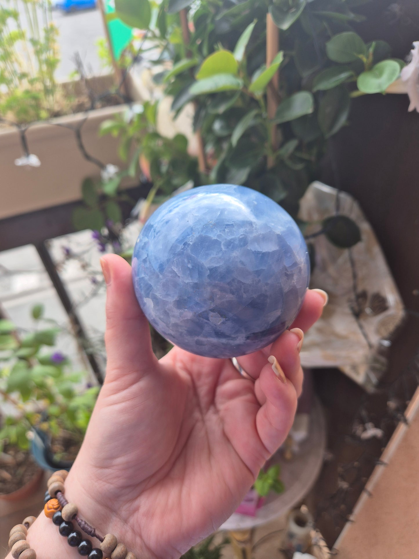 Sphère Calcite bleue - Apaisement & douceur 💎