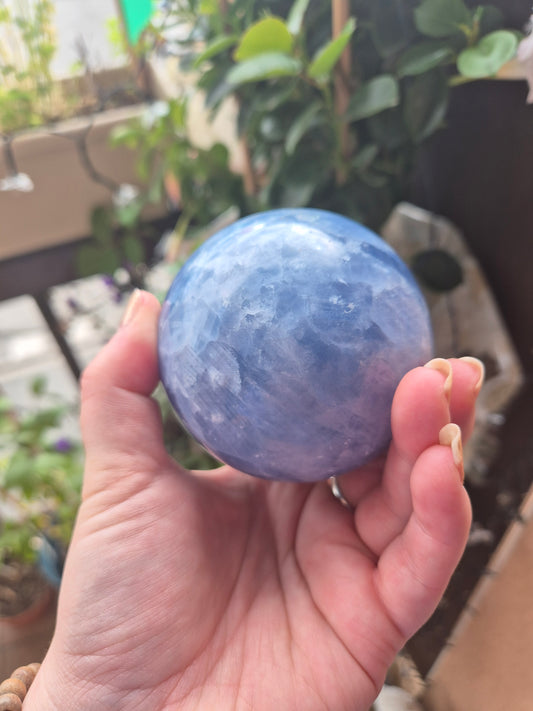 Sphère Calcite bleue - Apaisement & douceur 💎