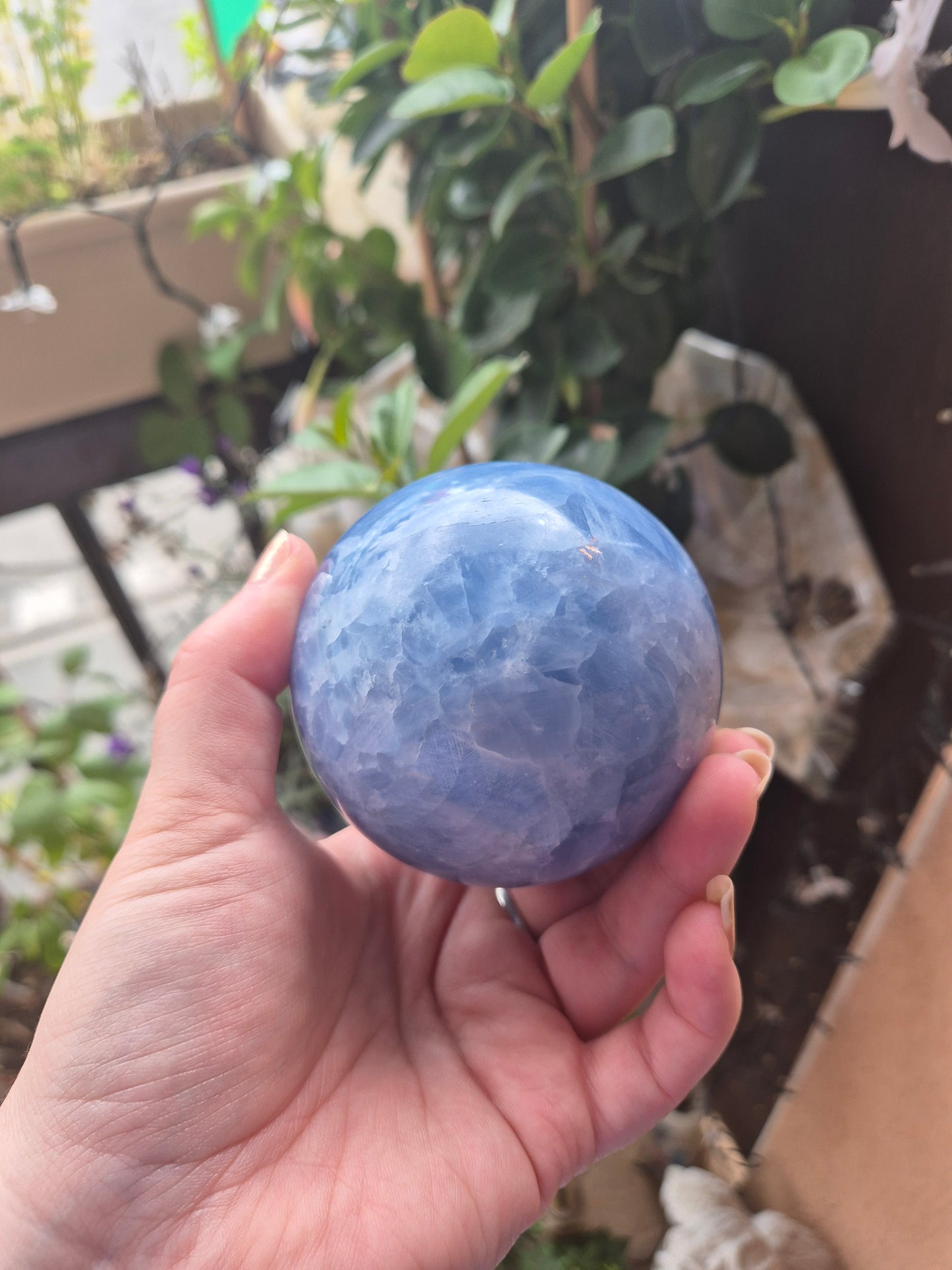 Sphère Calcite bleue - Apaisement & douceur 💎