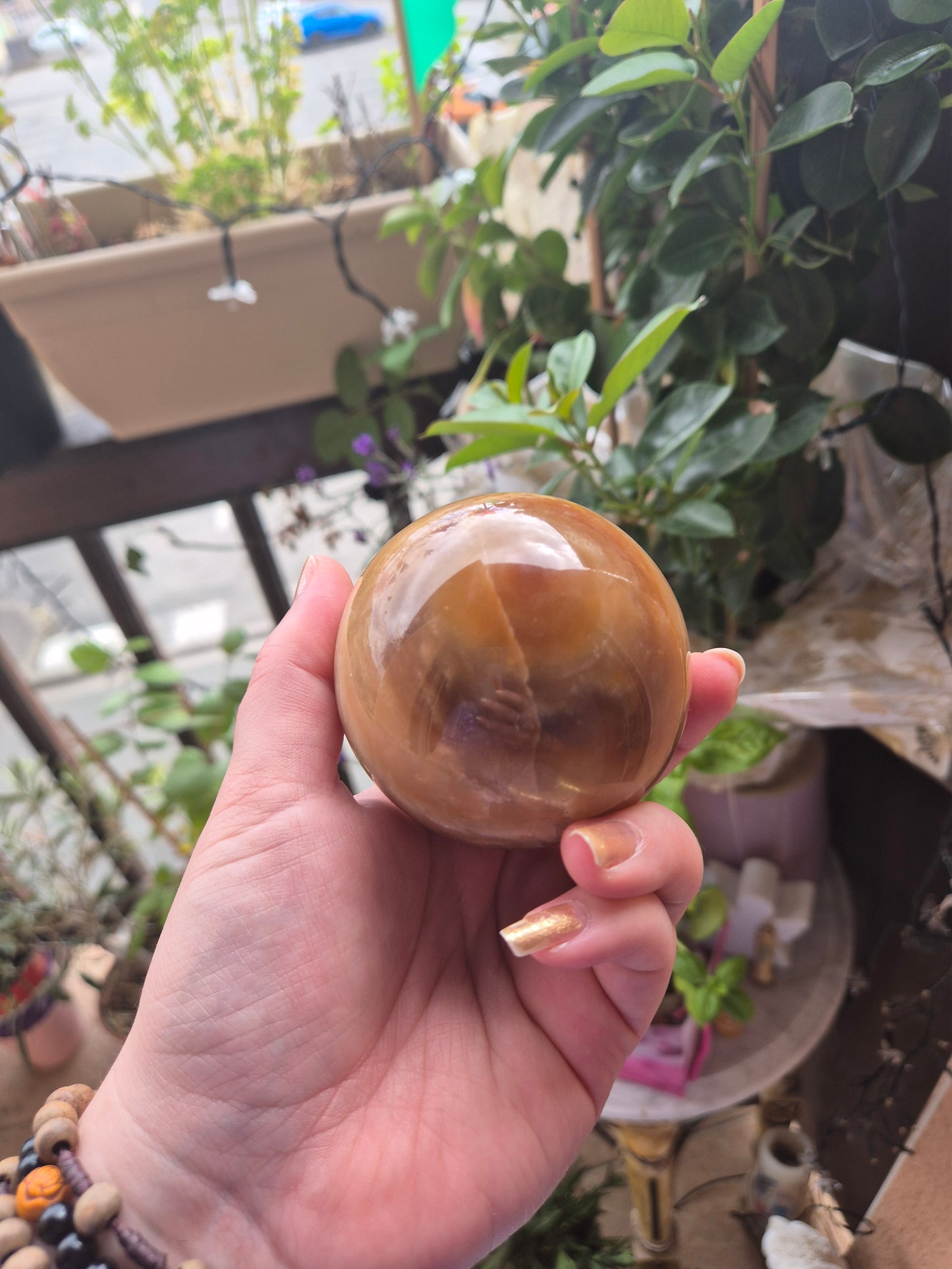 Sphère Aragonite brune - Ancrage & stabilité 💎