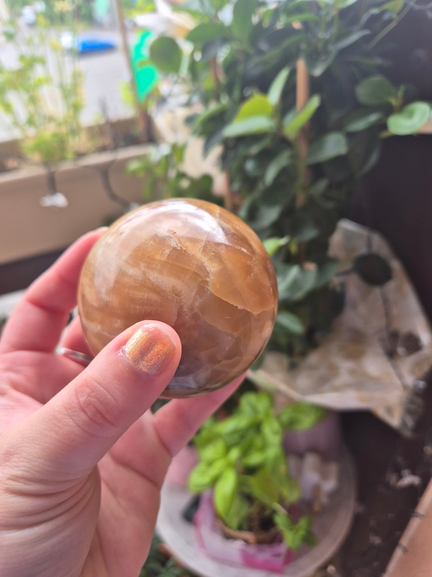 Sphère Aragonite brune - Ancrage & stabilité 💎