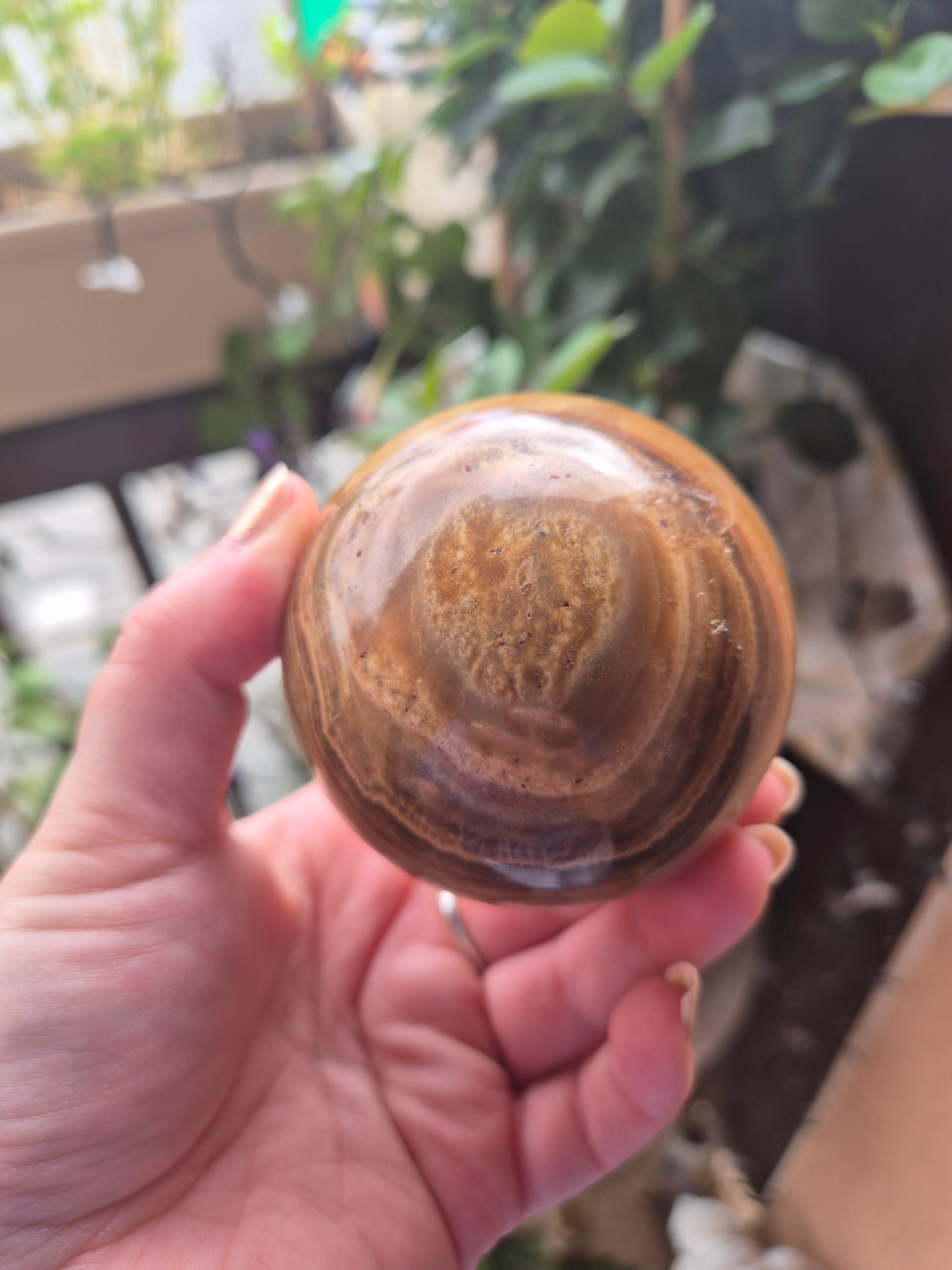 Sphère Aragonite brune - Ancrage & stabilité 💎